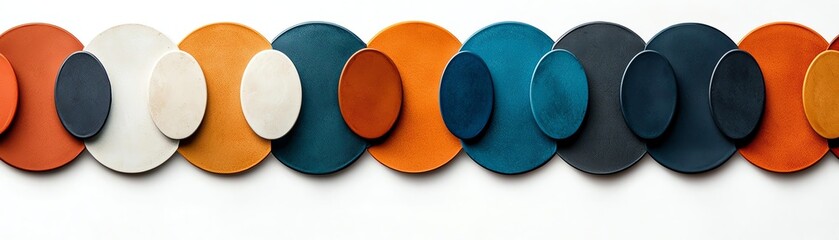 Poster - A visually striking arrangement of circular shapes in various colors, creating a modern and artistic aesthetic