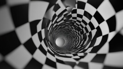 Poster - a close-up shot of a spiral shape photographed in black and white