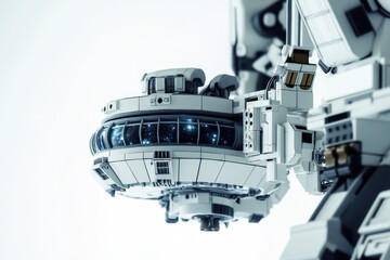 Poster - A scale model of a space station against a white background
