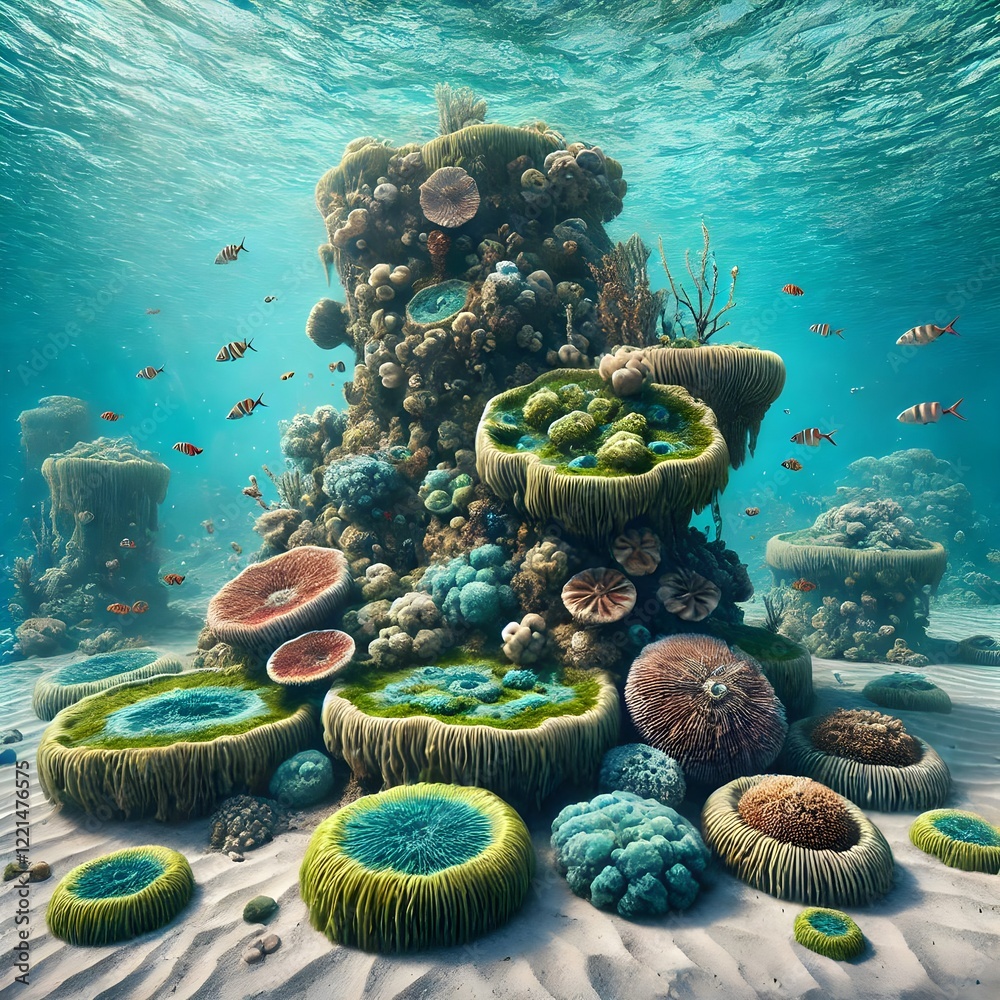Stock-Foto „Stromatolites: Ancient Cyanobacteria Formations and Their ...