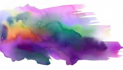 Poster - Hand painted watercolor brush stroke creating a colorful and vibrant abstract background, perfect for design projects