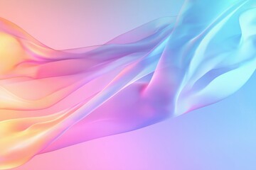 Poster - a colorful, flowing piece of fabric with a rainbow pattern. the colors are bright and vibrant, creat