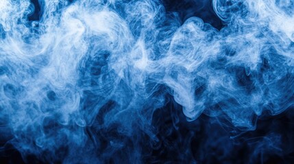 Wall Mural - A close-up view of smoke on a black background, ideal for use in abstract or futuristic designs