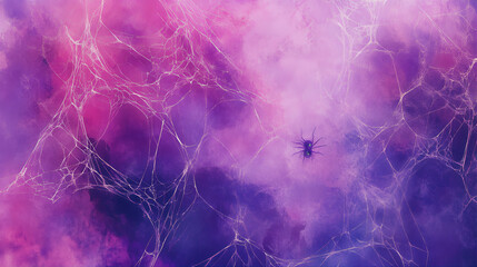 Spider web with dew drops background. Cobweb silk background 