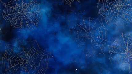 Spider web with dew drops background. Cobweb silk background 