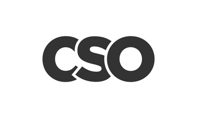 Poster - CSO logo design template with strong and modern bold text. Initial based vector logotype featuring simple and minimal typography. Trendy company identity.