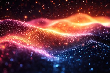 Wall Mural - abstract representation of a wave of light