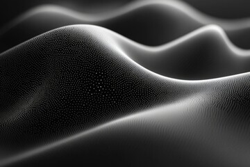 Poster - A black and white photo of a wavy surface, suitable for use in abstract or minimalist designs