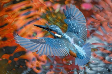 Wall Mural - A bird that is flying in the air