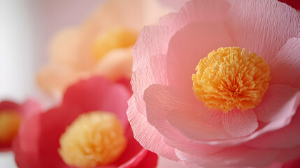 Poster - Close up view of a colorful flower against a plain white background highlighting its natural beauty and intricate details