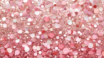 Poster - Pink and gold glitter wallpaper with sparkling texture for background use