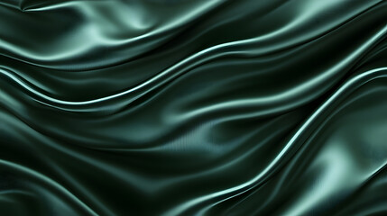 Poster - Smooth green silk fabric with a rich texture ideal for clothing and interior design applications