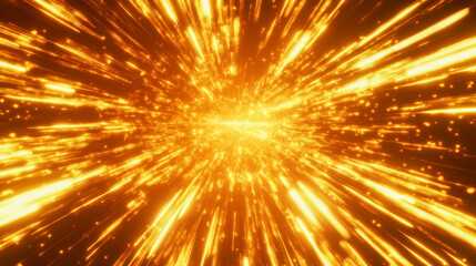 Aufkleber - Bright explosion radiating vibrant sparks in a dark background