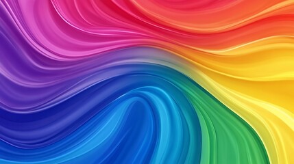 Canvas Print - Vibrant Rainbow Swirls: An Abstract Masterpiece