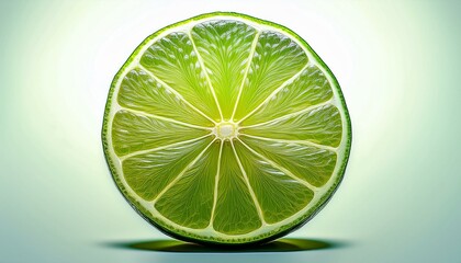 Canvas Print - A vibrant lime slice, juicy and refreshing.