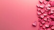 © Hilary - pink paper hearts flat lay