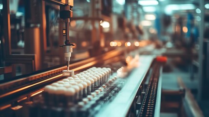 Poster - A production line in an eco-friendly industry creating biodegradable products.