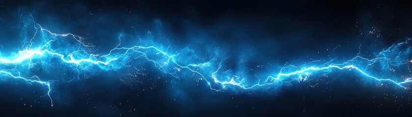 Poster - Dynamic lightning display dark environment digital artwork abstract concept high contrast viewpoint