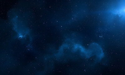 Wall Mural - glowing nebulae, stars in dark space suitable for science fiction, astronomy, or space-related conce