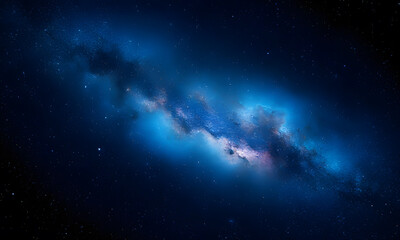 Wall Mural - glowing nebulae, stars in dark space suitable for science fiction, astronomy, or space-related conce