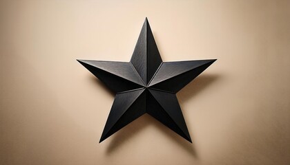 Poster - Geometric Star Design Creates Striking Contrast on a Light Beige Backdrop
