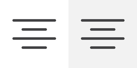 Poster - Align center icon Outline vector sign