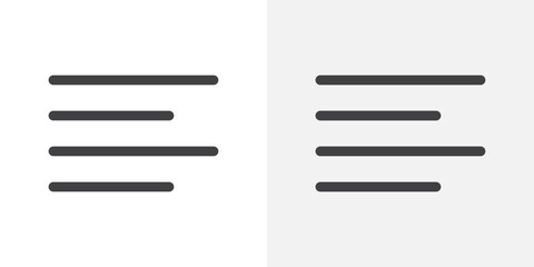Poster - Align left icon Outline vector sign