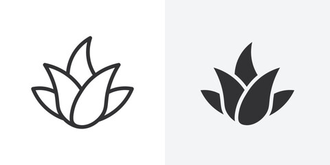 Poster - Aloe vera icon Outline vector sign