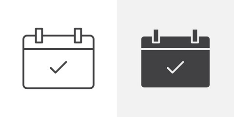 Poster - Appointment icon Outline vector sign