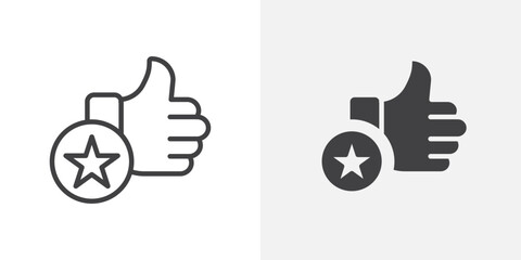 Poster - Appreciation icon Outline vector sign