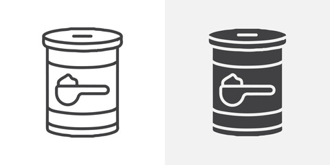 Poster - Baking soda icon Outline vector sign