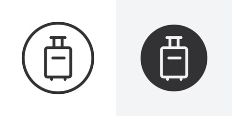 Poster - Baggage icon Outline vector sign