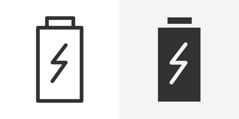 Aufkleber - battery icon Outline vector sign