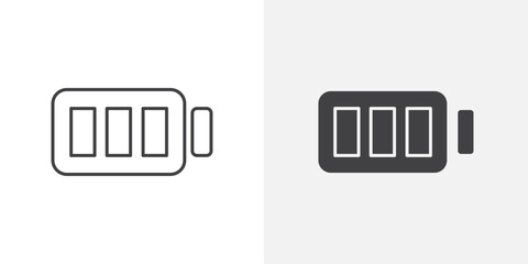 Aufkleber - Battery icon Outline vector sign