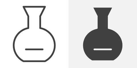 Aufkleber - Beaker icon Outline vector sign