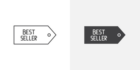 Poster - Best seller icon Outline vector sign