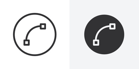 Poster - Bezier curve icon Outline vector sign