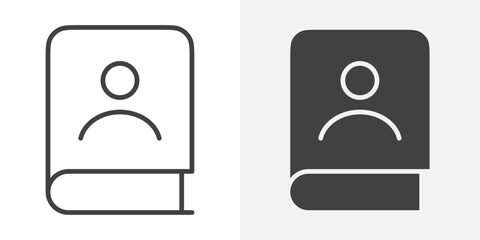 Poster - Biography icon Outline vector sign