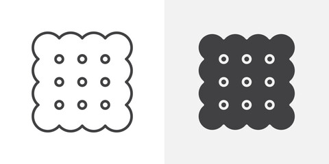 Poster - Biscuit icon Outline vector sign