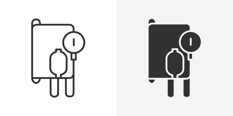 Aufkleber - blood pressure icon Outline vector sign