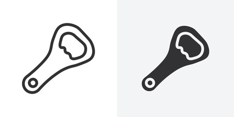 Poster - Bottle opener icon Outline vector sign