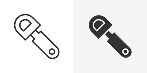 Poster - bottle opener icon Outline vector sign