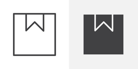 Aufkleber - Boxes icon Outline vector sign