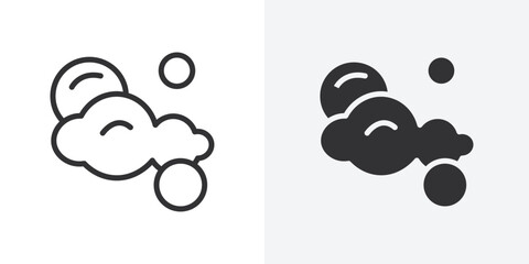 Poster - Bubbles and foam icon Outline vector sign