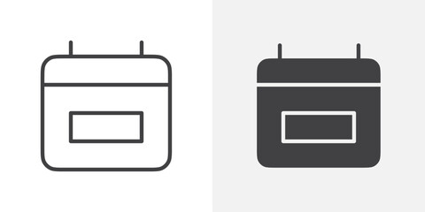 Poster - Calendar icon Outline vector sign