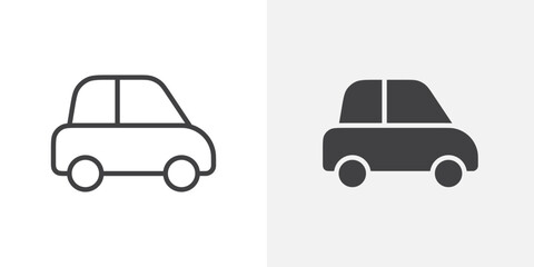 Aufkleber - Car Icon Outline vector sign