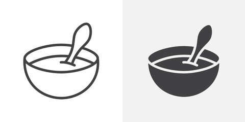 Poster - Cereal icon Outline vector sign