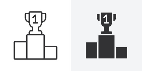 Poster - Champion icon Outline vector sign