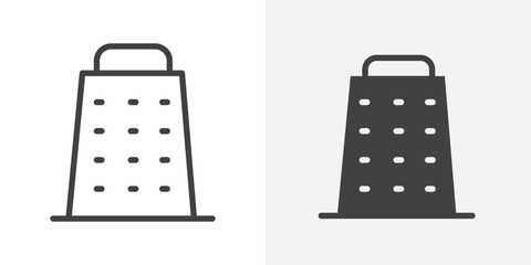 Poster - Cheese grater icon Outline vector sign