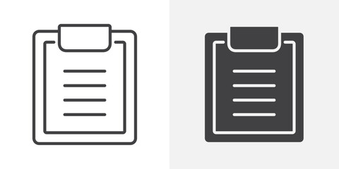 Aufkleber - Clipboard icon Outline vector sign